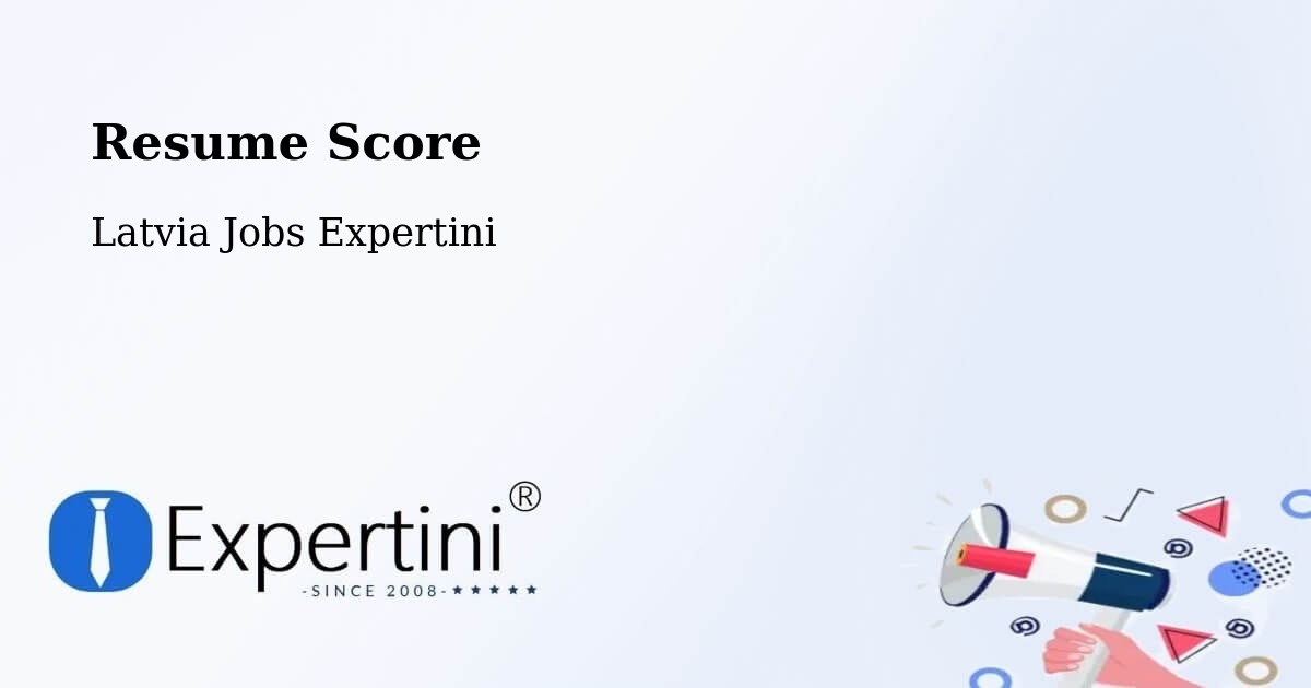 Resume Score & Job Description Match Tool – Viesīte - Latvia Jobs Expertini